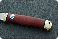 Нож Белуга стабилизированная карельская береза, d2, латунь : фото 4