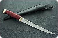 Нож Белуга стабилизированная карельская береза, d2, латунь : фото 8