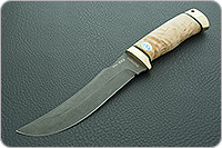 Нож Клык стабилизированная карельская береза, 95х18, латунь : фото 2