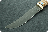 Нож Клык стабилизированная карельская береза, 95х18, латунь : фото 3