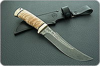 Нож Клык стабилизированная карельская береза, 95х18, латунь : фото 10