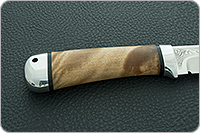 Нож Лиса кап березовый, 95х18, алюминий : фото 3