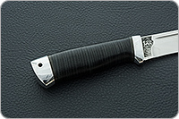 Нож Бекас наборная кожа, k390, алюминий : фото 3