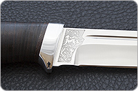 Нож Бекас наборная кожа, s390, алюминий : фото 4