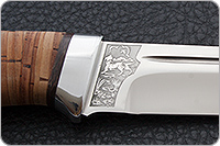 Нож Бекас береста, n690, алюминий : фото 4