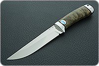 Нож Лиса стабилизированная карельская береза, 95х18, алюминий : фото 2