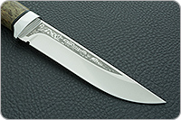 Нож Лиса стабилизированная карельская береза, 95х18, алюминий : фото 4