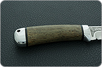 Нож Лиса стабилизированная карельская береза, 95х18, алюминий : фото 5