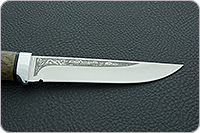 Нож Лиса стабилизированная карельская береза, 95х18, алюминий : фото 7