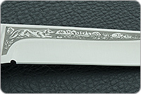 Нож Лиса стабилизированная карельская береза, 95х18, алюминий : фото 8