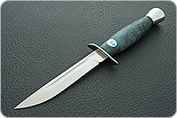 Нож Финка-2 стабилизированная карельская береза, 95х18, алюминий : фото 2