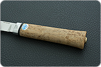 Нож Бурятский средний карельская береза, cpr, алюминий : фото 6