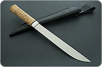 Нож Бурятский средний карельская береза, 100х13м, алюминий : фото 5