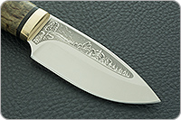 Нож Добрый стабилизированная карельская береза, 100х13м, латунь : фото 2