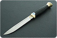 Нож Финка-3 наборная кожа, 50х14мф, латунь : фото 2