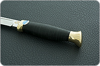 Нож Финка-3 наборная кожа, 50х14мф, латунь : фото 6