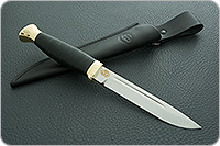 Нож Финка-3 наборная кожа, 50х14мф, латунь : фото 10