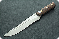 Нож Ирбис накладки орех, 95х18, цельнометаллический : фото 2