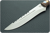 Нож Ирбис накладки орех, 95х18, цельнометаллический : фото 3