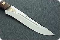 Нож Ирбис накладки орех, 95х18, цельнометаллический : фото 4