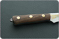 Нож Ирбис накладки орех, 95х18, цельнометаллический : фото 5