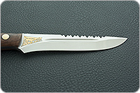 Нож Ирбис накладки орех, 95х18, цельнометаллический : фото 7