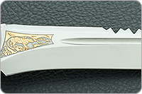 Нож Ирбис накладки орех, 95х18, цельнометаллический : фото 8