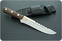 Нож Ирбис накладки орех, 95х18, цельнометаллический : фото 10