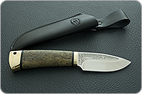 Нож Добрый стабилизированная карельская береза, 95х18, латунь : фото 7