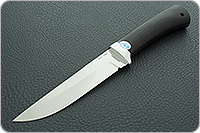 Нож Лиса граб - черное дерево, 95х18, алюминий : фото 2