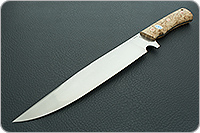 Нож Шериф накладки карельская береза, 95х18, цельнометаллический : фото 2