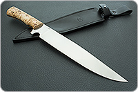 Нож Шериф накладки карельская береза, 95х18, цельнометаллический : фото 10