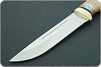 Нож Бекас кап березовый, s390, латунь : фото 3