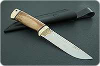 Нож Бекас кап березовый, s390, латунь : фото 10
