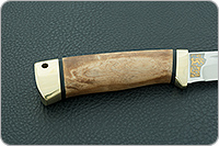 Нож Бекас кап березовый, 95х18, латунь : фото 3