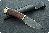 Нож Добрый  стабилизированная карельская береза, zdi-1016, латунь : фото 10