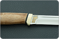 Нож Бекас кап березовый, elmax, латунь : фото 5