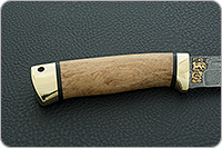 Нож Бекас карельская береза, zd-0803, латунь : фото 5