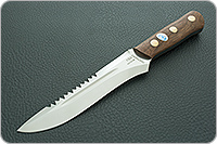 Нож Ирбис накладки орех, 40x10c2m (эи-107), цельнометаллический : фото 2