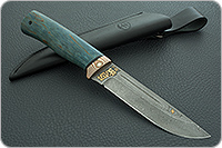 Нож Бекас стабилизированная карельская береза, zd-0803, мокуме : фото 11