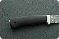 Нож Бекас (граб, с золочением)  граб - черное дерево, zd-0803, алюминий : фото 3