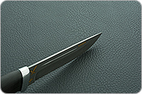 Нож Бекас (граб, с золочением)  граб - черное дерево, zd-0803, алюминий : фото 7