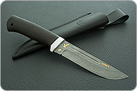 Нож Бекас (граб, с золочением)  граб - черное дерево, zd-0803, алюминий : фото 8