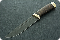 Нож Бекас стабилизированная карельская береза, м-390, латунь : фото 2