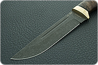 Нож Бекас стабилизированная карельская береза, м-390, латунь : фото 3