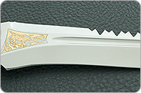 Нож Ирбис накладки орех, s390, цельнометаллический : фото 5