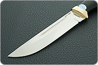 Нож Бекас наборная кожа, 95х18, латунь : фото 3