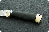 Нож Бекас наборная кожа, 95х18, латунь : фото 6