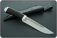 Нож Лиса граб - черное дерево, s390, нержавеющая сталь : фото 7