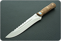 Нож Ирбис накладки стабилизированная карельская береза, aus-8, цельнометаллический : фото 2